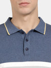 T-Base Men Colourblocked Polo Collar T-Shirt