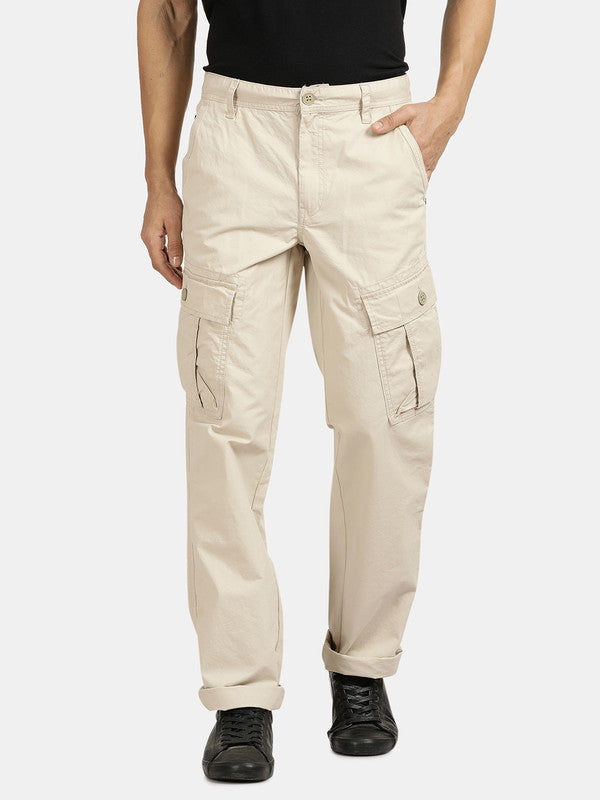 Faun Poly Cotton Solid Cargo Pant
