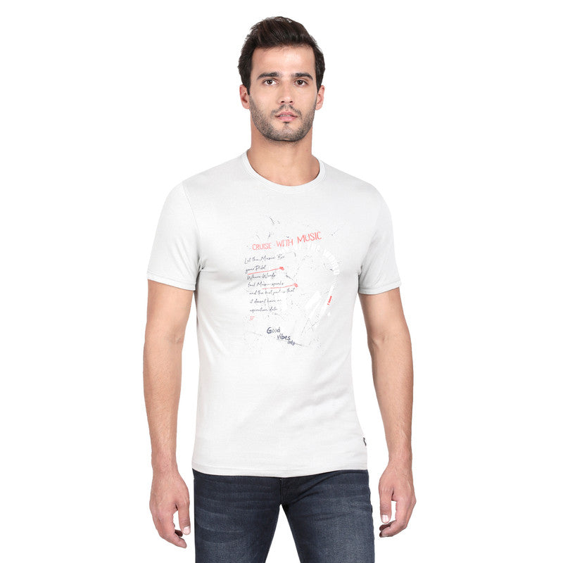 t-base Quarry Cotton Stretch Crewneck Printed T-Shirt