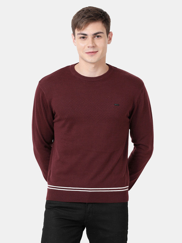 t-base Vineyard Full Sleeve Crewneck Stylised Sweater