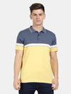 t-base Yarrow Yellow Cotton Nylon Polo Stylised T-Shirt