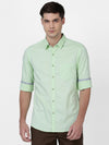  t-base Green Solid Cotton Casual Shirt 