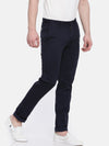 t-base men's Dark Blue Solid Cotton Stretch Slim Tapered Chino Pant
