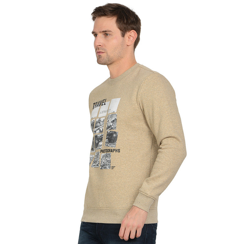 t-base Mushroom Melange Cotton Polyester Melange Sweatshirt