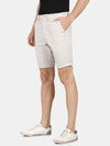 t-base Men Light Cement Cotton Stretch Printed Chino Shorts
