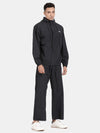 t-base Navy Nylon Ribstop Solid Full Sleeve Waterproof Rainwear Jacket and Pant Set