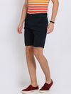 t-base Men Insignia Navy Cotton Lycra Solid Basic Shorts