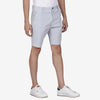 t-base Sky Blue Cotton Linen Stretch Solid Chino Shorts
