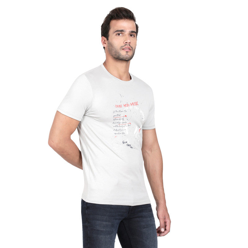 t-base Quarry Cotton Stretch Crewneck Printed T-Shirt