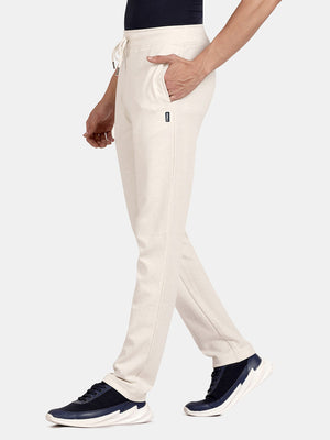 t-base men's White Solid Regular-Fit Pant
