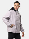 t-base Black Stone Nylon Ripstop Solid Full Sleeve Rainwear Jacket