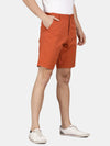 t-base Men Rust Cotton Solid Chino Shorts