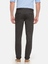t-base men's Dark Grey Solid Cotton Lycra Chino Pant