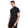 t-base Navy Cotton Polyester Polo Solid T-Shirt