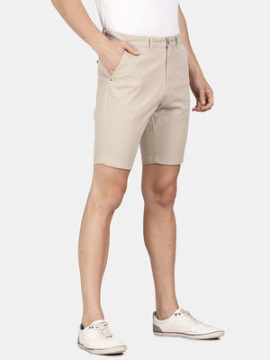 t-base Men Soft Sand Cotton Stretch Solid Chino Shorts