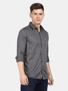 t-base Frost Grey Cotton Printed Shirt
