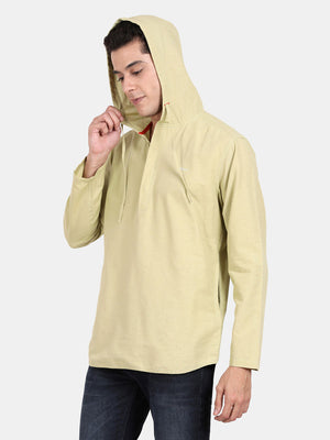 t-base Mint Green Full Sleeve Cotton Solid Casual Shirt