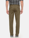 t-base men's Green Solid Cotton Stretch Slim Tapered Chino Pant
