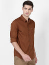  t-base Maroon Solid Cotton Casual Shirt 
