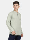 t-base Aspen Green Linen Solid Shirt