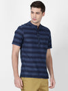 t-base Classic Blue Cotton Indigo Striper Shirt