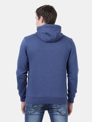 t-base Deep Ensign Melange Cotton Polyester Fleece Solid Sweatshirt
