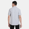 t-base Frost Grey Half Sleeve Cotton Printed Casual Shirt