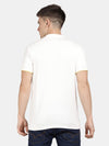 t-base Broken White Cotton Nylon Polo Stylised T-Shirt