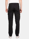 Black Cotton Dobby Solid Cargo Pant