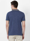 t-base Dark Denim Cotton Polo Solid T-Shirt