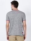 t-base Grey Depth Cotton Henley Stylised T-Shirt