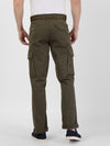Military Olive Solid Cargo Pants