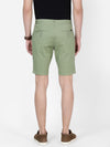 t-base Men Epsom Green Cotton Stretch Solid Chino Shorts