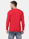 t-base Haute Red Cotton Stretch Single Jersey Crewneck Solid T-Shirt