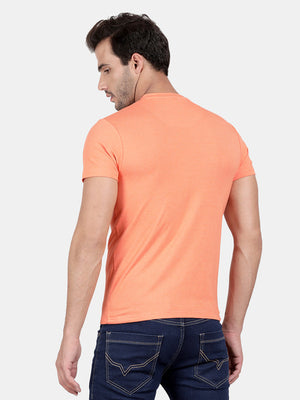 Emberglow Cotton Stretch Half Sleeve Striper T-Shirt