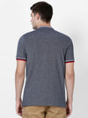 t-base Navy Cotton Polo Stylised T-Shirt