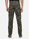 Olive Cotton Camo Printed Cargo Pant