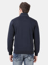 t-base Navy Blazer Cotton Polyester Fleece Solid Sweatshirt