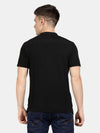 t-base Black Cotton Linen Solid Shirt
