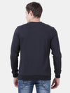 t-base Black Iris Cotton Polyster Terry Solid Sweatshirt