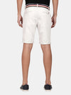 t-base Men White Cement Cotton Stretch Solid Chino Shorts