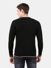 t-base Black Full Sleeve Crewneck Solid Sweater