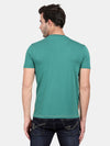 t-base Alpine Green Cotton Stretch Crewneck Solid T-Shirt