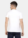 t-base Broken White Cotton Crewneck Printed T-Shirt