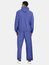 Royal Blue Nylon Ribstop Solid Full Sleeve Waterproof Rainwear Jacket and Pant Set