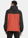 t-base Rust Nylon Ribstop Solid Full Sleeve Waterproof Reversible Rainwear Jacket