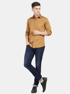 t-base Bronze Cotton Twill Solid Shirt