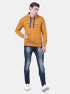 t-base Spruce Yellow Cotton Polyester Fleece Solid Sweatshirt