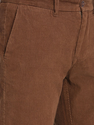 t-base Tabacco Cotton Lycra Solid Chino Trouser