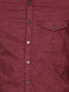  t-base Red Solid Cotton Casual Shirt 